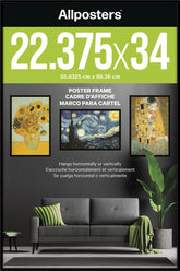 Trends International Allposters frame front view in black for a clean gallery display.