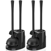 TRENTI toilet plunger and bowl brush set with ventilated holder in a modern bathroom