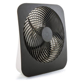 Treva 10-inch fan with handle for easy transport and personal cooling.