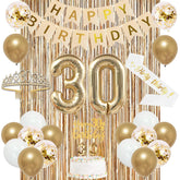 Trgowaul 30th banner with gold accents adds sparkle to celebrations.