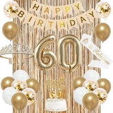 Trgowaul 60th banner gold adds festive flair to milestone celebrations.