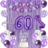 Trgowaul 60th birthday banner adds festive purple flair to milestone celebrations.