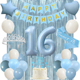 Trgowaul Sweet 16 banner with bold blue typography for a festive backdrop.