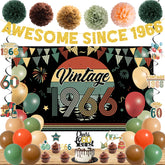 Trgowaul vintage 60th banner enhances party decor with nostalgic Back in 1966 vibe