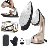 True & Tidy DuoPress XL wide ceramic soleplate for fast, smooth ironing on delicate fabrics.