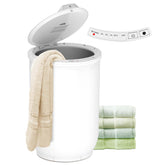 Trydow towel warmer bucket front view showing large capacity for family towels after showers