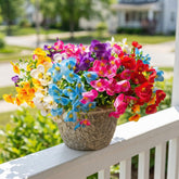 trytuny artificial outdoor flowers 12 bundles offer year-round color and easy placement