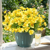 Trytuny outdoor yellow artificial flower bundle ready for year round color and low maintenance.