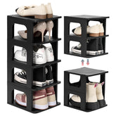 TRZZ 5-Tier shoe rack with removable partitions for versatile storage.