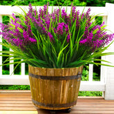 TSTWETO artificial outdoor plant bundles arranged for porch decor