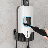 TuCao wall mounted toothpaste dispenser demonstrates touchless operation for cleaner, quicker family mornings.