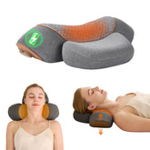 TUFPUZRLCT neck massage pillow front view with soothing heat and gentle massage.