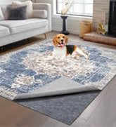 TUOTPE non-slip rug pad 7x10ft keeps rugs in place on all floor types.