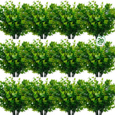 TURNMEON 20 bundles artificial greenery for outdoor spaces with vibrant color year-round.