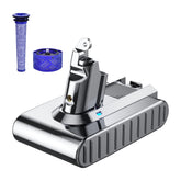 Turpow Dyson V6 battery with visual charging display for easy monitoring.