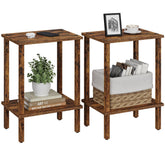 TUTOTAK End Table top view highlights 2-tier storage for compact living spaces.