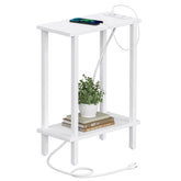 TUTOTAK small end table with charging station beside sofa for easy device charging