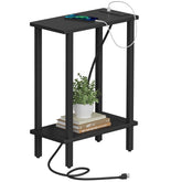 TUTOTAK TB01BK060 small end table with charging station, keeps phones charging neatly.