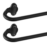 TVWOO curtain rod wrap-around front view highlights light control and modern styling
