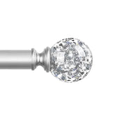 TVWOO silver curtain rod with gold-foil end caps adding luxury to rooms