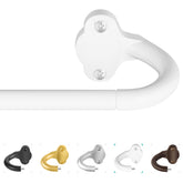 TVWOO wrap-around curtain rod 66-120 inches, white finish improves room lighting control