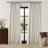 TWODRAPES 90 inch pinch-pleated curtains close-up show elegant folds and premium texture