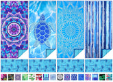 TwoYek microfiber beach towel with sand-free design for quick drying and easy packing.