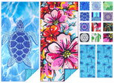 TwoYek two-pack microfiber towel in unfolded 71x32 size for beach trips and travel.
