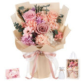 TYL&TYS Forever pink roses bouquet enhances home decor with lasting color