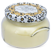Tyler Candle Limelight 22oz jar with bright lime scent in a living room