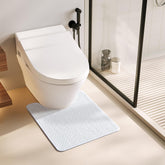TYUU toilet rug in U shape offers soft spa like comfort.