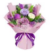 Tyvouflo preserved flowers bouquet purple with long-lasting color for gifting.