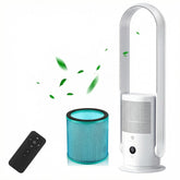 U ULTTY bladeless fan front view for safe, efficient cooling in a bedroom