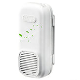 uahpet bathroom air freshener plugged in on a vanity for continuous odor control