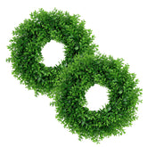 U'Artlines 17-inch front door wreath with boxwood greenery, ideal for year-round curb appeal.