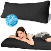 Ubauba memory foam body pillow with diamond-quilted cover provides stable support for long sleep