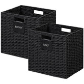 UBBCare wicker basket front view on shelf for neat storage
