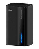 UBBO 95oz dehumidifier front view, compact unit ideal for small rooms.