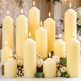 UGBEM ivory pillar candle 2x3 inch burn for intimate centerpieces