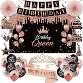 Uiorgui birthday queen crown shown as a chic photo prop for the guest of honor