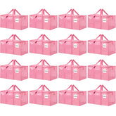 Ukeetap pink moving bags with wide top opening enabling easy loading and access