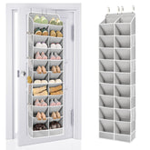 ULG over-the-door shoe organizer in black with deep pockets for clutter-free storage