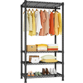 Ulif H2 heavy-duty clothes rack front view shows ample hanging space and sturdy frame.