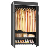 ULIFHOME H5C clothes rack with cover, easy assembly and ample space