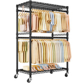 ULIFHOME P4 Plus front view shows sturdy frame and ample hanging space for bulkier outfits