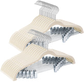 Ulimart 36-pack beige velvet hangers for organized, space-saving closet.