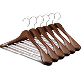 Ulimart walnut wooden hanger close-up with smooth finish and rich grain