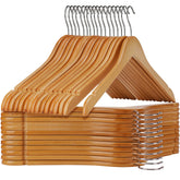 Ulimart wooden hangers pack-20, sturdy set for closet organization.