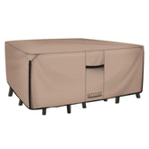 ULTCOVER rectangular table cover protects outdoor furniture from rain and debris.