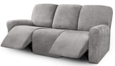 ULTICOR Velvet 8-piece recliner cover provides secure sofa fit